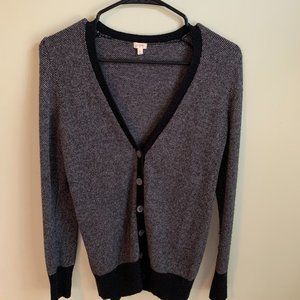 J.Crew Factory Black/Gray Cardigan